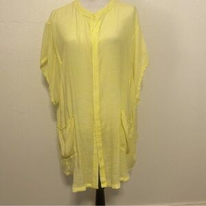 Anthropologie-Saturday Sunday Women’s Oversized Loose Yellow Top Smock Sz Small